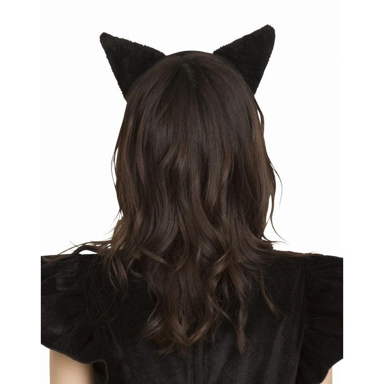 猫耳カチューシャ ふせ耳 黒×黒/      ネコ コスプレ なりきり けもみみ ヘアアクセ イベント(B-3059_879824) |  | 04