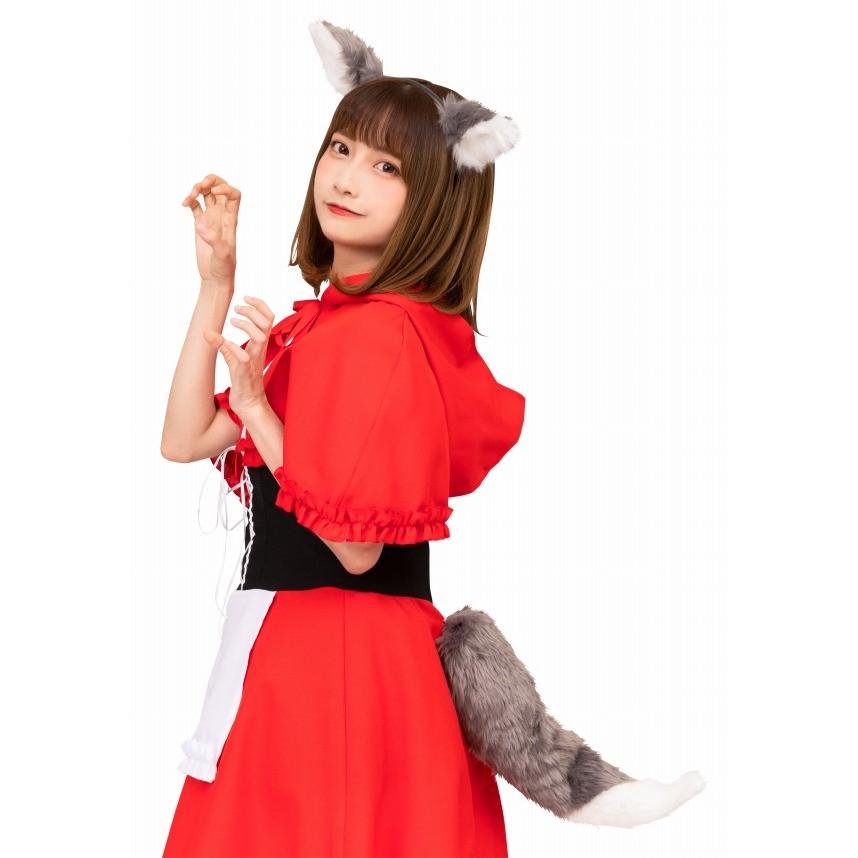 ケモ耳 コスプレ オオカミ しっぽ付き カチューシャ ハロウィン ケモ耳 コスプレ オオカミ しっぽ付き カチューシャ ハロウィン