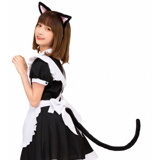 けもみみしっぽセット 黒ねこ/ ケモ耳 コスプレ 猫 けもみみ 黒