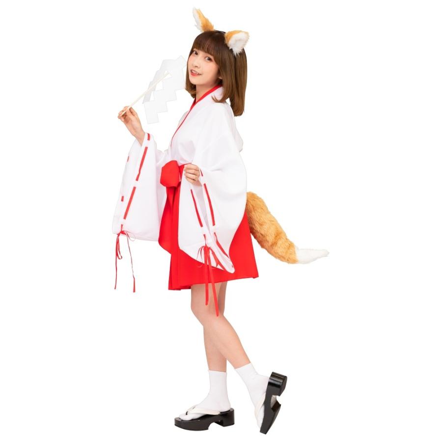 ケモ耳 コスプレ キツネ けもみみ しっぽ付き カチューシャ ハロウィン
