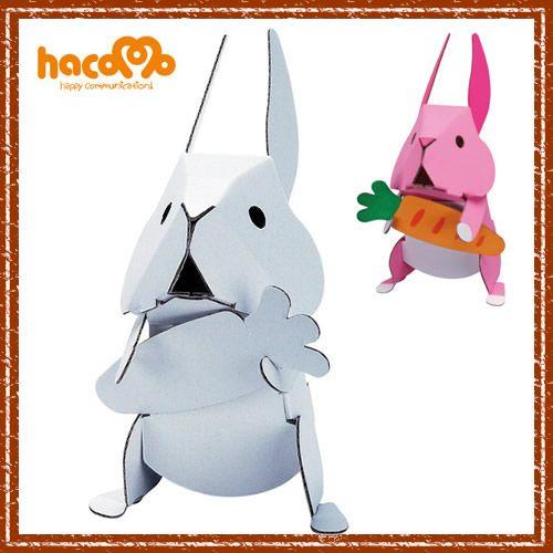 Hacomo ハコモ うさぎ 白 ダンボール クラフト 工作 夏休み 自由研究 ペーパークラフト B 16 1699 メーカー公式ショップ