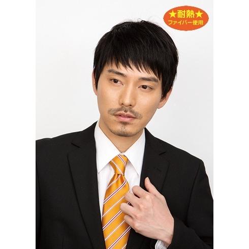 ヘアネット付 ラパンドアールオム カームショート スタンダードブラック      /メンズウィッグ 男性用 かつら コスプレ ファッション イベント (3463)の画像