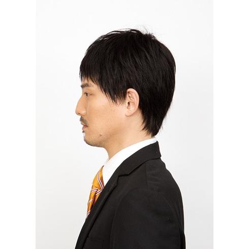 ヘアネット付 ラパンドアールオム カームショート スタンダードブラック      /メンズウィッグ 男性用 かつら コスプレ ファッション イベント (3463)の画像