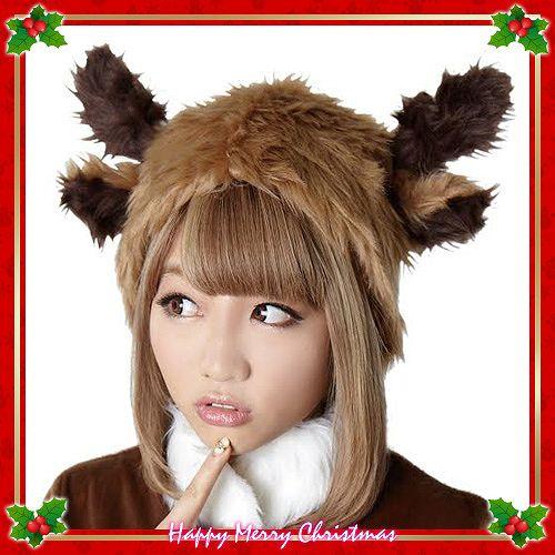 ふわっとトナカイハット   クリスマス衣装 トナカイ コスプレ トナカイ帽子 クリスマスグッズ  （_849285）｜p-kaneko