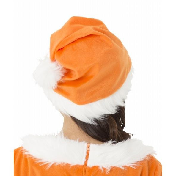 NEW サンタ帽子(オレンジ)  /カラフル サンタ 帽子 カラー帽子 クリスマス カラーサンタ サンタクロース コスチューム クリスマス 衣装 (873778)｜p-kaneko｜05