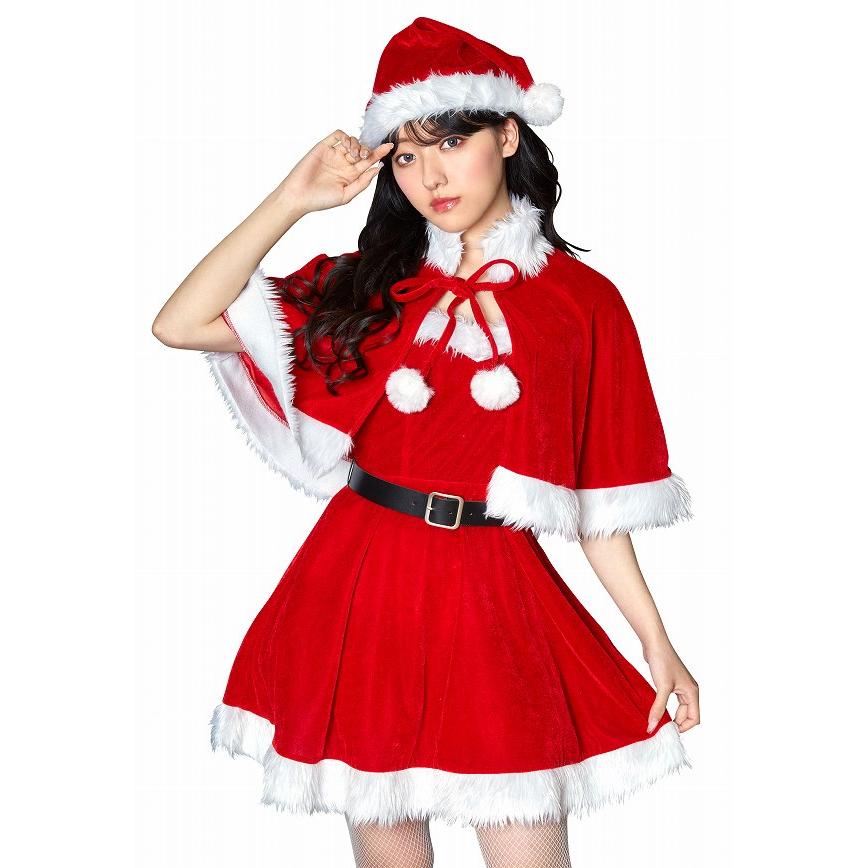 ミミノエル ワンピースケープサンタ　　/サンタ コスプレ クリスマス コスチューム 女性用 レディース 仮装 かわいい セクシー イベント (_899747)｜p-kaneko｜02