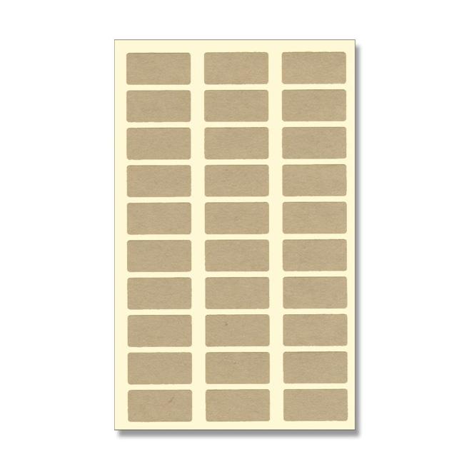 メール便対象” タックラベル 未晒 No.660 (12×24) 長方型 300枚/束 (縦