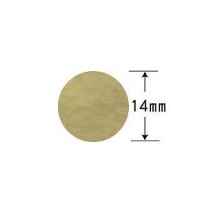 “送料無料/直送” タックラベル 丸型 14mm 金No.035 (直径14 枚数440枚 紙質消金ホイル紙) 130束