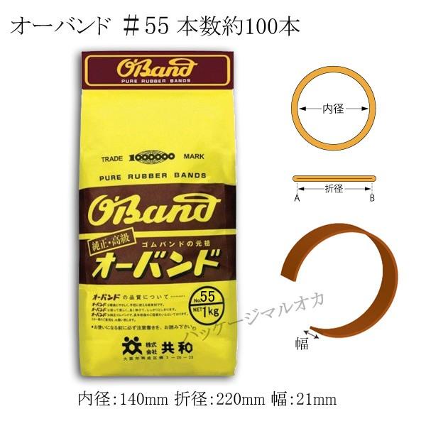 “送料無料 直送” オーバンド ＃55 業務用1Kg わごむ 20袋