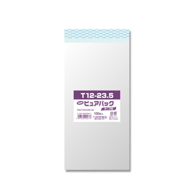 ネコポス可能” OPP袋 ピュアパック テープ付 T12−23.5 （長3サイズ） 100枚 -