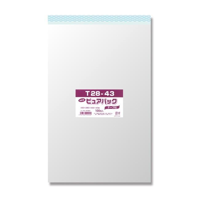 OPP袋 ピュアパック テープ付 T28-43 1000枚