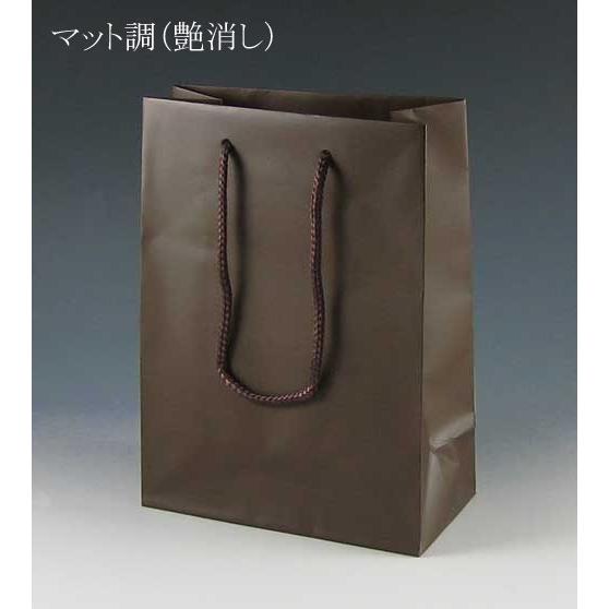 “送料無料/直送” 手提げ紙袋 ブライトバッグ T-3 チョコブラウン（つや消し） 17cm巾 (巾170 マチ85 高さ230) 200枚