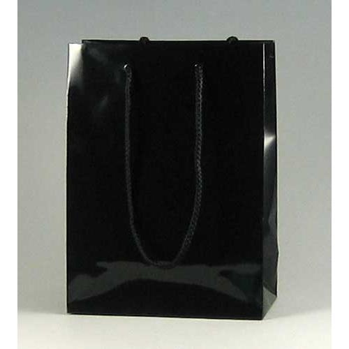 通年定番 手提げ紙袋 ブライトバッグ T-3 黒 17cm巾 (巾170 マチ85 高さ230) 100枚