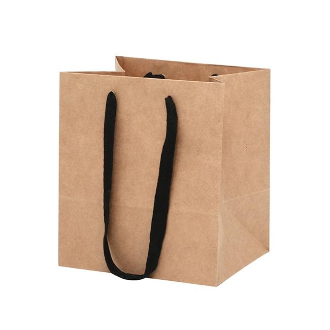 手提げ紙袋 フルールバッグ 25-20 未晒無地 (巾250 マチ200 高さ280