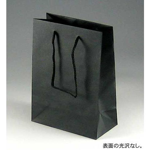 手提げ紙袋 Kバッグ T-3 クロ つや消し 17cm巾 (巾170 マチ85 高さ230 ポリエステル紐) 100枚