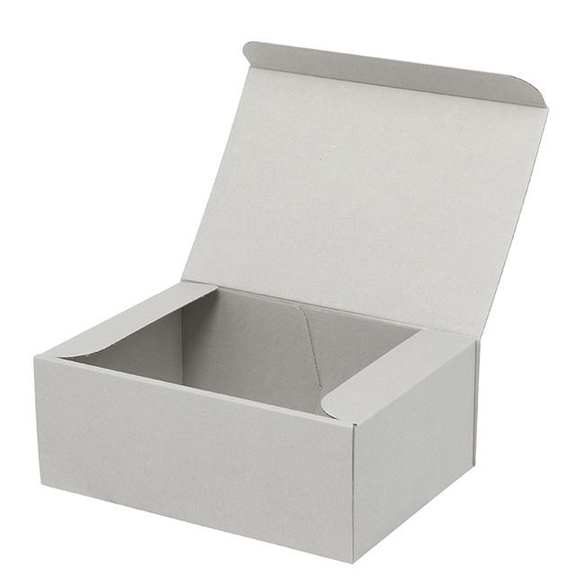 送料無料/直送” ナチュラルグレーBOX 260×180×100 サック式 (縦260 横