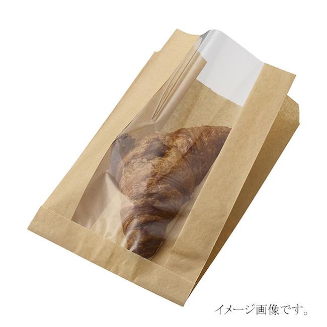 NF窓付耐油ガゼットバッグ 15-20.5 未晒無地 (巾150 マチ90 高さ205 ベロ部分15) 1000枚_1