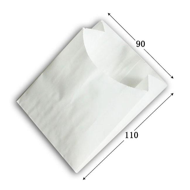 H テイクアウト包材 ポテト耐油袋（白） (巾90 高さ110 マチ30 材質白耐油晒50g/m2) 1000枚｜p-maruoka