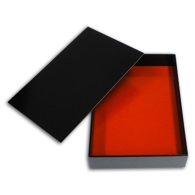 送料無料/直送” 紙折箱 KRM-21 黒うるし 紙蓋付 80個 : パッケージ