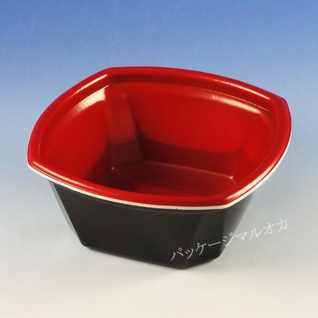 “地域で無料/直送” テイクアウト弁当容器 Kランチ-7 本体 耐熱赤黒 角どん どんぶり 600枚/送料タイプ062