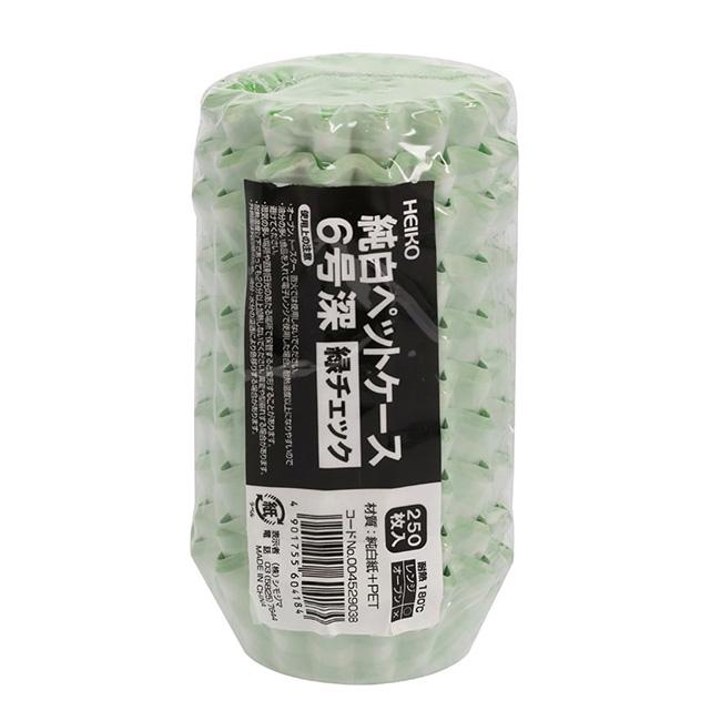 H純白ペットケース 6F 緑チェック 250枚入 20本_1