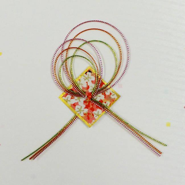 料理飾り MZ-53 水引飾り 千代重ね (長さ約12cm 巾約8cm) 100個