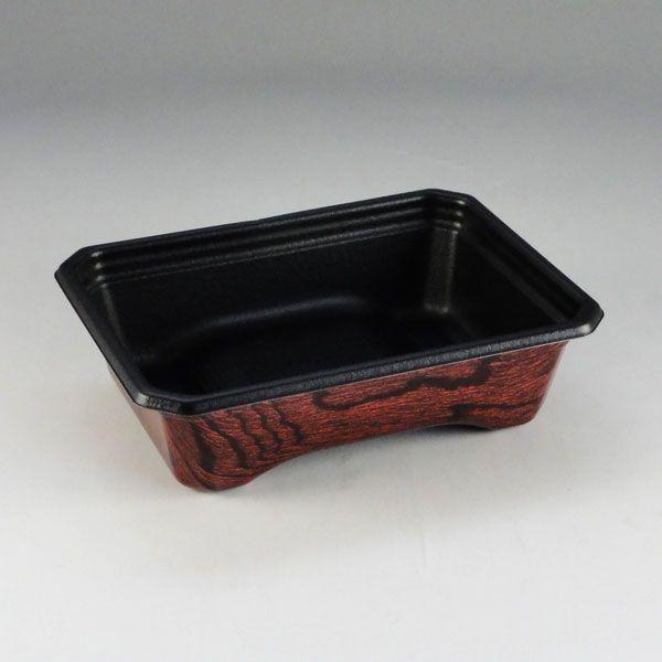 “送料無料/直送” 弁当容器 SD冨重 K16-12 BK-幹BR 身 (縦161 横122 深さ45) 600枚