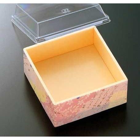 “送料無料/直送” さが野4寸歌仙(ボ) (縦120 横120 本体高さ53 内寸深さ37 蓋高さ28 材質本体PSP) 400個
