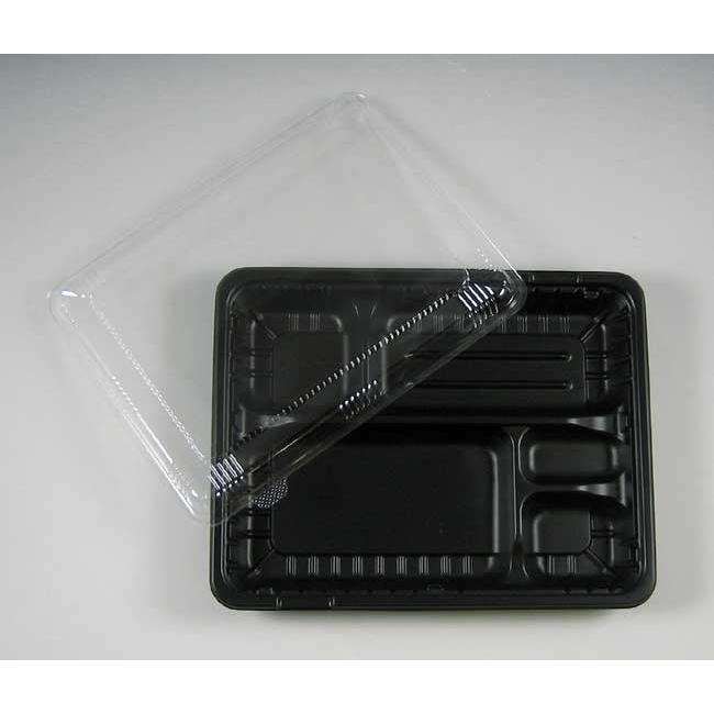 弁当容器 CTガチ弁 IK26-20A BK（内嵌合蓋付） テイクアウト弁当容器 (縦258 横202 深さ30 蓋高さ10) 200枚