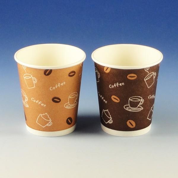 “送料無料/直送” 発泡断熱紙カップ 8オンス ASカフェ （2色アソート） 1000個