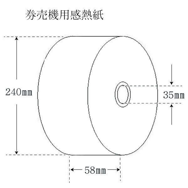 “送料無料/直送” “国産” 券売機用感熱紙 KE573000 白58幅 5巻｜p-maruoka