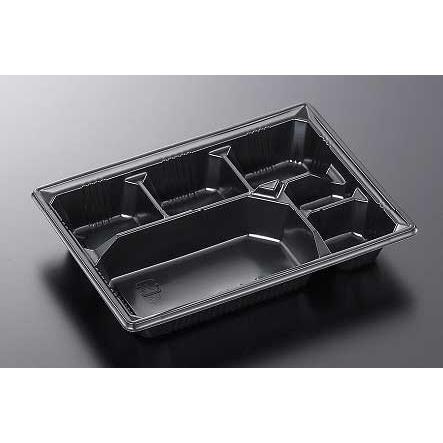 “送料無料/直送” 弁当容器 HS古今 L-10 BK 身のみ テイクアウト容器 (縦210 幅154 本体深さ35) 800枚