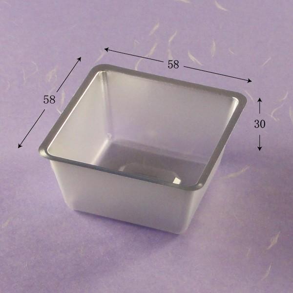 お重用個食容器 58角×30H 銀 (縦58 横58 高さ30) 500枚