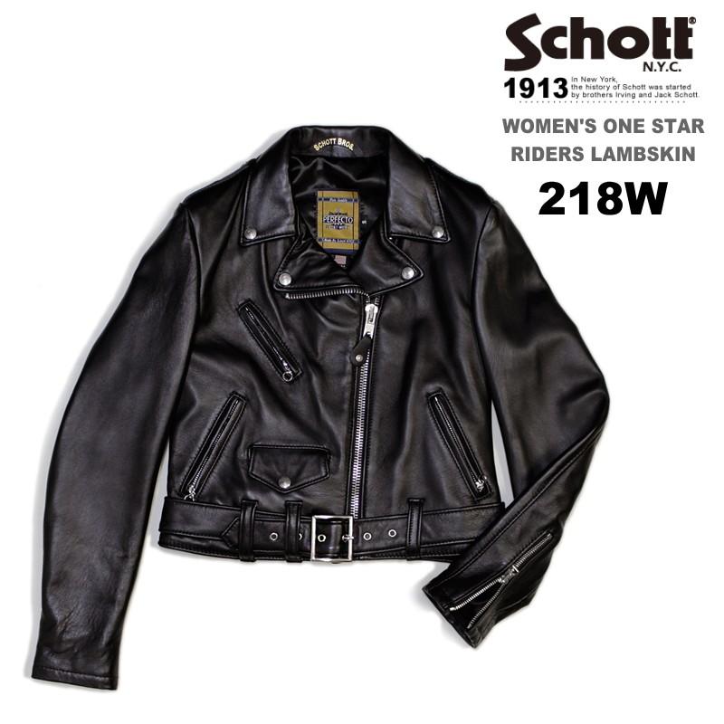 Schott N.Y.C WOMEN'S ONE STAR RIDERS LAMBSKIN 218W Schott N.Y.C WOMEN'S ONE STAR RIDERS LAMBSKIN 218W