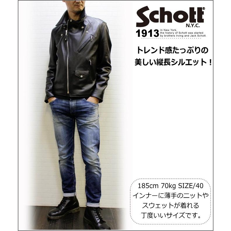 Schott ショット ラム革ダブルライダース 228US LAMBSKIN DOUBLE RIDERS メンズ革ジャン No.782-3950089｜p-mrt｜07