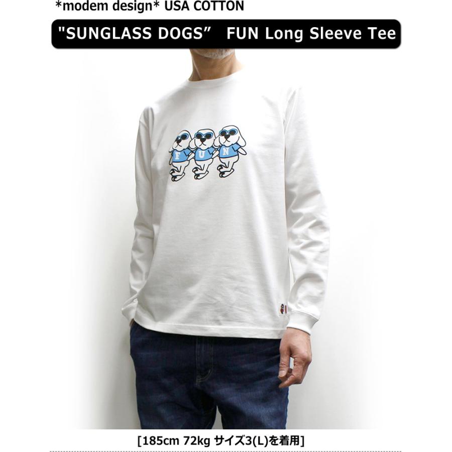 modem design(モデムデザイン) SUNGLASS DOG 長袖Ｔシャツ“アメリカ製コットンのＴシャツ”一味違う風合いのメンズロンＴ 2024年春モデル｜p-mrt｜06