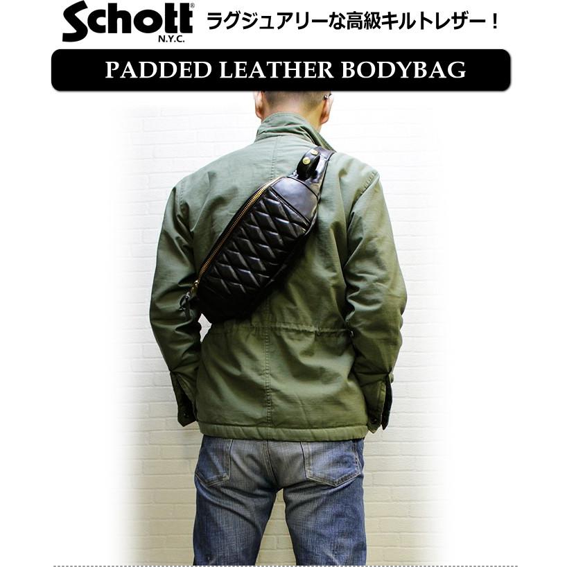 Schott N.Y.C PADDED LEATHER BODYBAG レザーボディーバッグ Schott N.Y.C PADDED LEATHER BODYBAG レザーボディーバッグ