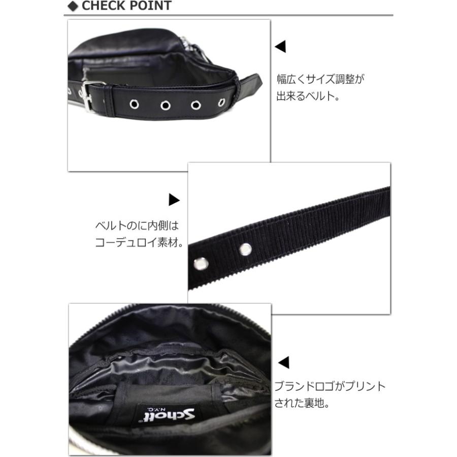 Schott N.Y.C LEATHER BODYBAG LOGO レザーボディーバッグロゴ