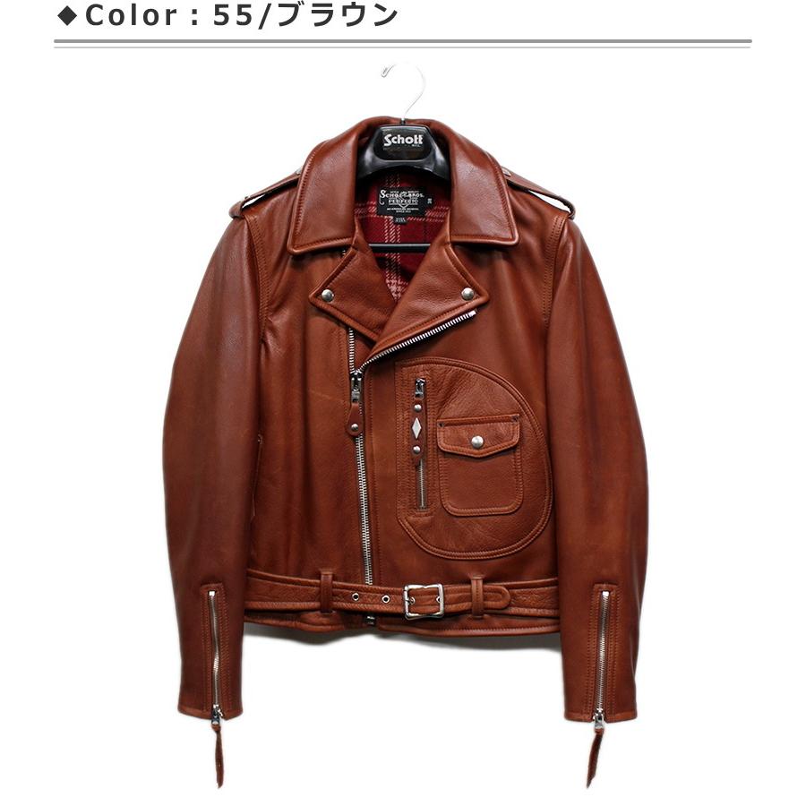 Schott COW NEW NAKED D-POCKET RIDERS 528US No.782-3950094 (ショット ニューネイキッド Dポケット ダブルライダース 本革 牛革)｜p-mrt｜05