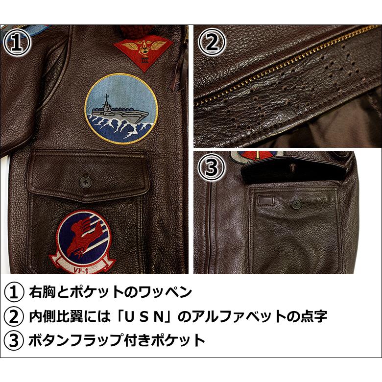 アビレックス/AVIREX "TOP GUN2 MODEL"G-1 FLIGHT JACKET GOAT LEATHER Ｇ-1ジャケットトップガンモデル2023〜2024年 山羊革｜p-mrt｜12