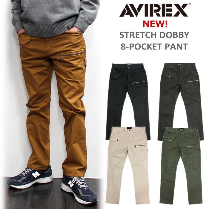 AVIREX New!アビレックス ストレッチドビー素材 8ポケット AVIREX New!アビレックス ストレッチドビー素材 8ポケット