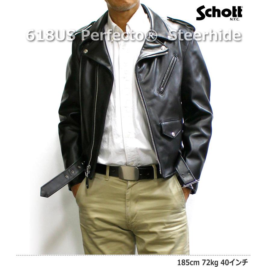 Schott N.Y.C 618US Perfecto STEERHIDE DOUBLE RIDERS JACKET