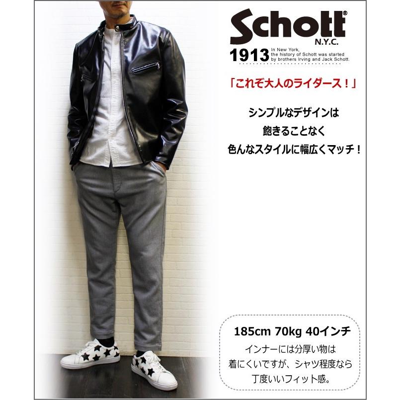 Schott　SINGLERIDERS 641XXH HORSE HIDE (ショット シングルライダース ホースハイド カフェレーサーライダース ジャケット) No.782-3950088｜p-mrt｜05