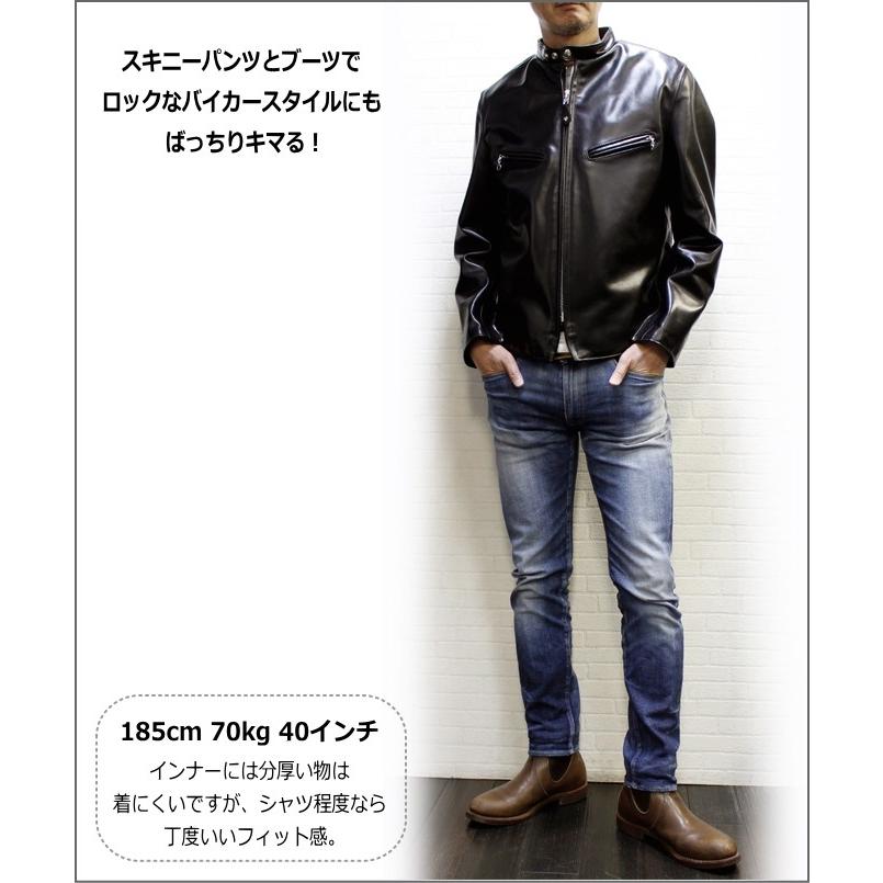 Schott　SINGLERIDERS 641XXH HORSE HIDE (ショット シングルライダース ホースハイド カフェレーサーライダース ジャケット) No.782-3950088｜p-mrt｜06