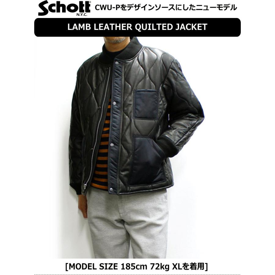 Schott N.Y.C ショット / ラムレザー 中綿入りオニオン Schott N.Y.C ショット / ラムレザー 中綿入りオニオン