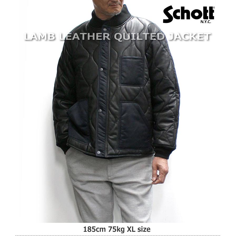Schott N.Y.C ショット / ラムレザー 中綿入りオニオン Schott N.Y.C ショット / ラムレザー 中綿入りオニオン