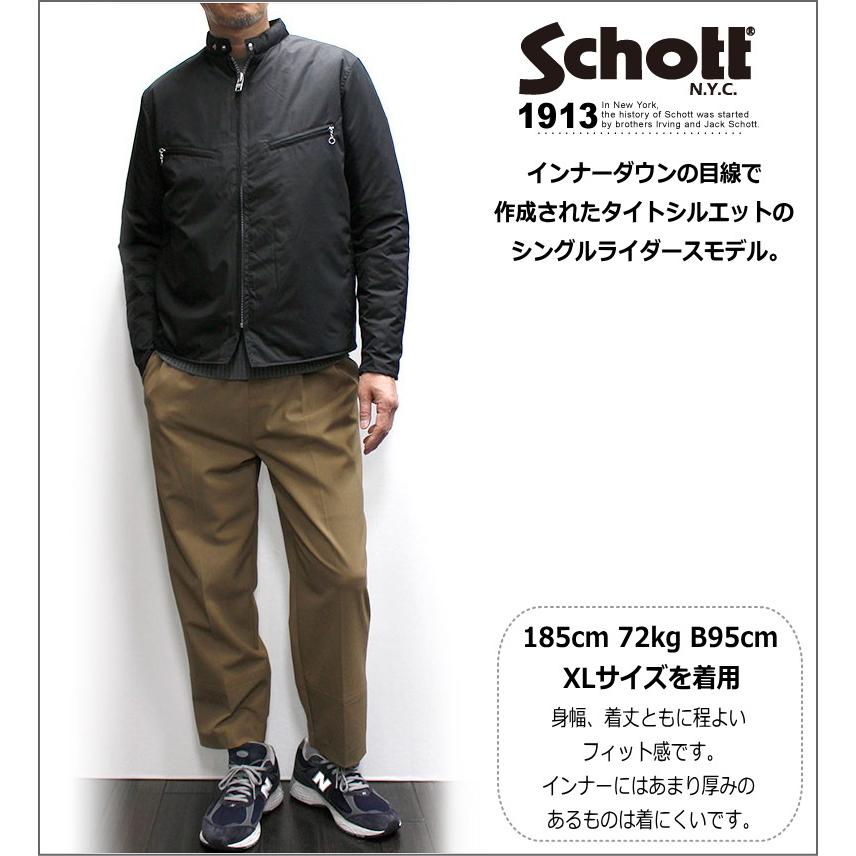 Schott N.Y.C ショット / ダウンシングルライダースジャケット Schott N.Y.C ショット / ダウンシングルライダースジャケット