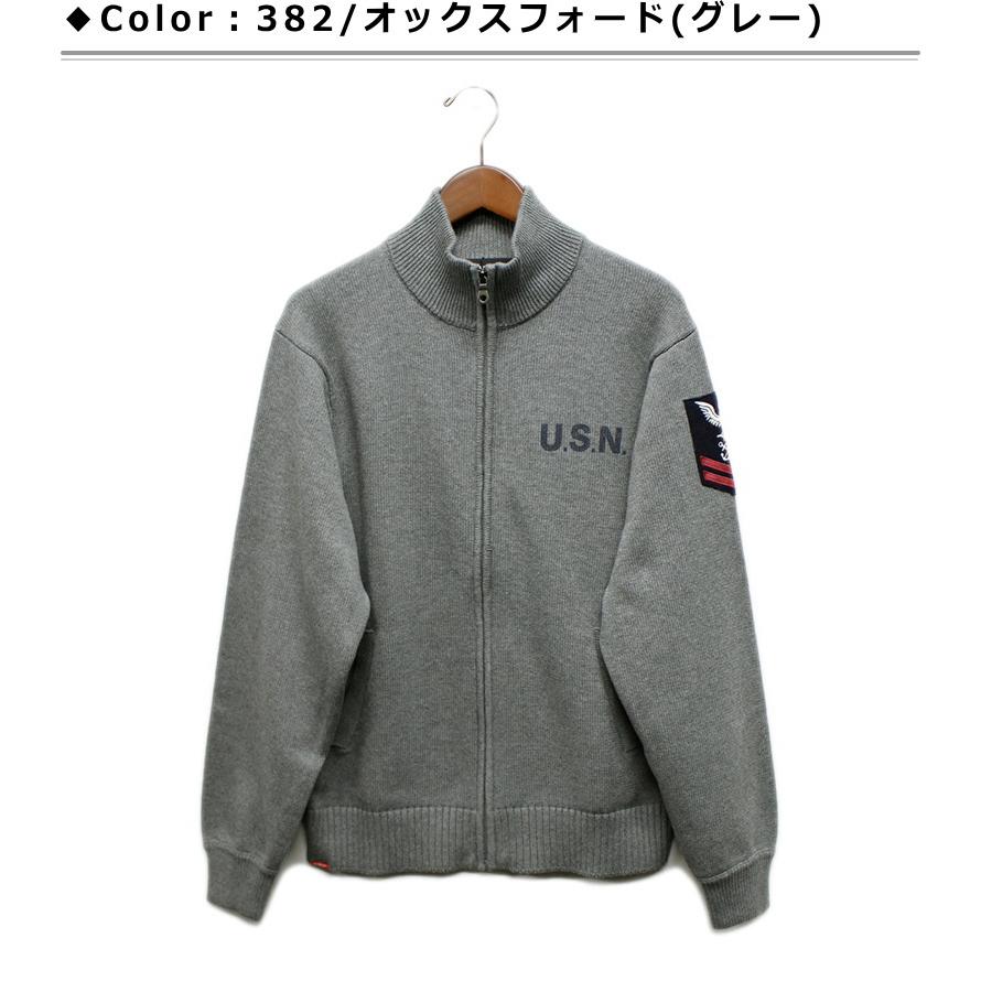 20％オフ！アビレックス ネイバル スタンド カラー ニット ジャケット / AVIREX NAVAL STAND COLLAR ZIP KNIT JACKET｜p-mrt｜05