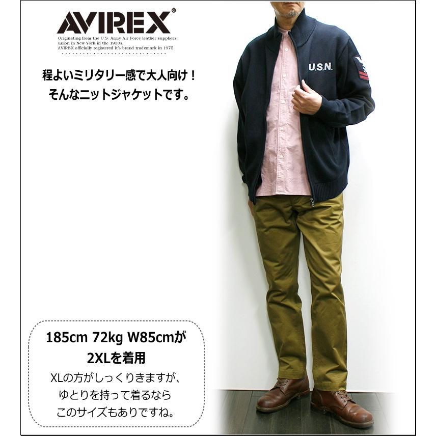 20％オフ！アビレックス ネイバル スタンド カラー ニット ジャケット / AVIREX NAVAL STAND COLLAR ZIP KNIT JACKET｜p-mrt｜09