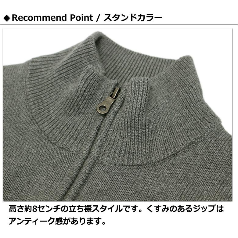 20％オフ！アビレックス ネイバル スタンド カラー ニット ジャケット / AVIREX NAVAL STAND COLLAR ZIP KNIT JACKET｜p-mrt｜12